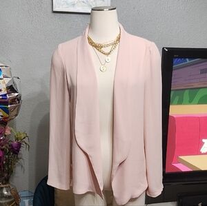 Lush Pink Blazer with Draped Silhouette